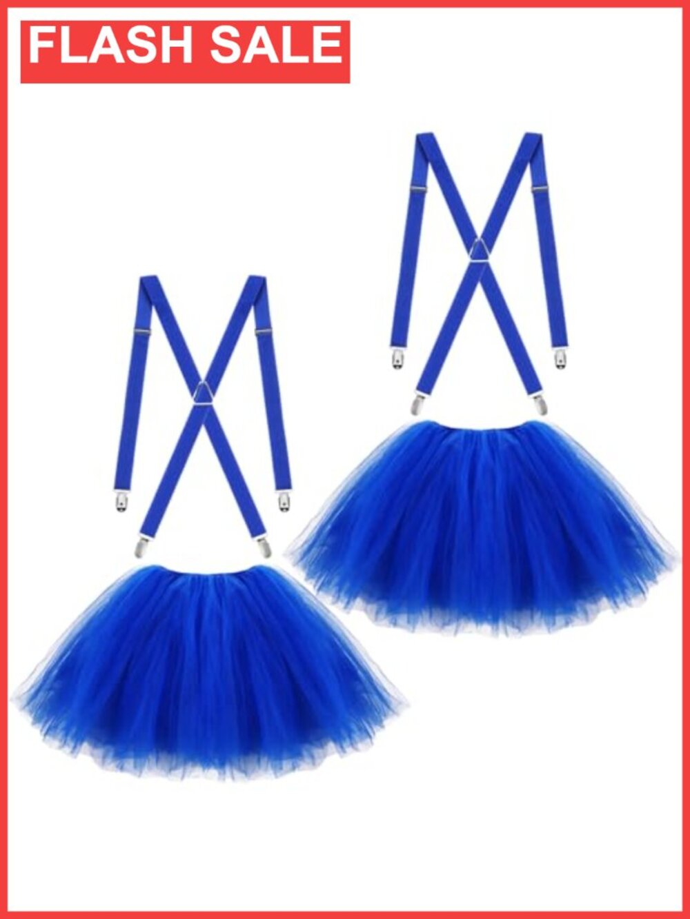 5 Layer Tulle Tutu Skirt and Adjustable Suspenders 2 Piece Set